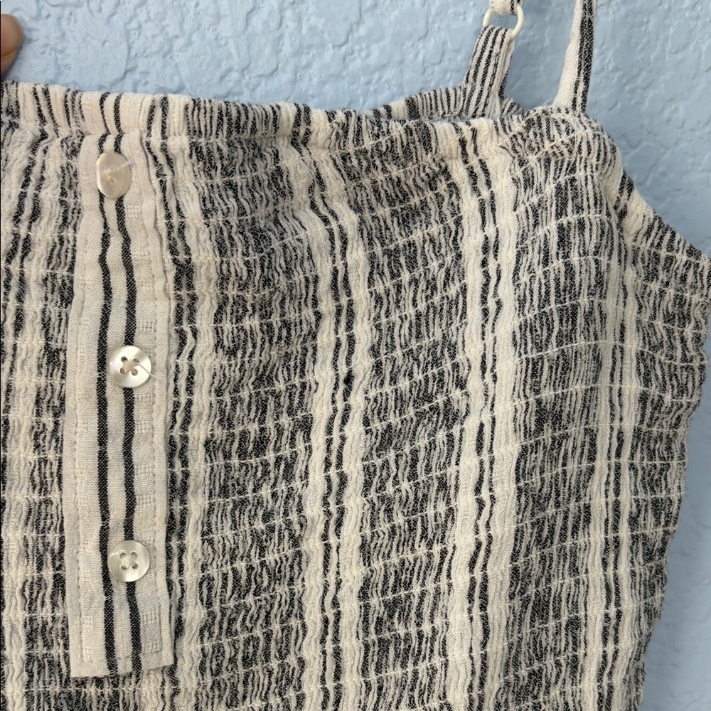 Guess Monochrome Striped Spaghetti Strap front tie top Size S - Picture 5 of 8